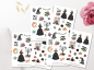 Preview: Girls Witch Sticker Set